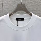 Fendi 26SS Classic 3D Logo Printed T-shirt Couple Casual Round Neck Short Sleeve