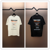 Balenciaga 26SS Classic Logo Printed T-shirt Unisex Casual Round Neck Short Sleeve Balenciaga 26SS Classic Logo Printed T-shirt Unisex Casual Round Neck Short Sleeve