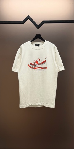 Balenciaga 26SS Fashion Sneaker Logo Printed T-shirt Unisex Casual Round Neck Short Sleeve