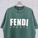 Fendi 26SS Classic 3D Logo Printed T-shirt Couple Casual Round Neck Short Sleeve