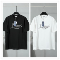Dior 26SS Fashion Embroidered Logo T-shirt Unisex Casual Round Neck Short Sleeve