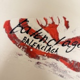 Balenciaga 26SS Fashion Sneaker Logo Printed T-shirt Unisex Casual Round Neck Short Sleeve