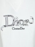 Dior 26SS Fashion Embroidered Logo T-shirt Unisex Casual Round Neck Short Sleeve