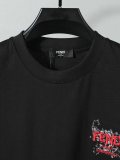 Fendi 26SS Fashion 3D Embroidered Logo T-shirt Unisex Casual Round Neck Short Sleeve