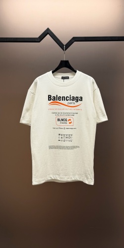 Balenciaga 26SS Classic Logo Printed T-shirt Unisex Casual Round Neck Short Sleeve