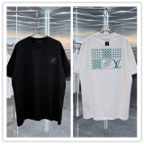 Louis Vuitton 26SS Classic Embroidered Logo T-shirt Unisex Casual Round Neck Short Sleeve