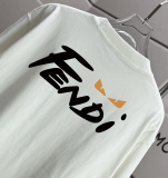 Fendi 26SS Personalized Logo Printed T-shirt Unisex Casual Round Neck Short Sleeve
