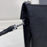 Prada Men's Classic Triangle Logo Handbag Size: 24 x 18 x 6.5 CM