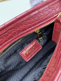 Prada Fashion Crocodile Pattern Handbag Crossbody Bag Size: 24 x 12 x 9 CM