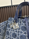 Dior Classic Versatile Checkered Handbag Size: 37 CM