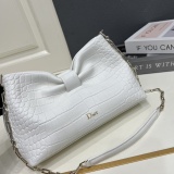 Dior New Fashion Bow Leather Chain Cross Shoulder Bag Size: 26 x 8 x 18 CM