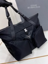 Prada Classic Triangle Logo Nylon Travel Bag Shoulder Bag Size: 45 x 29 x 25 CM Prada Classic Triangle Logo Nylon Travel Bag Shoulder Bag Size: 45 x 29 x 25 CM
