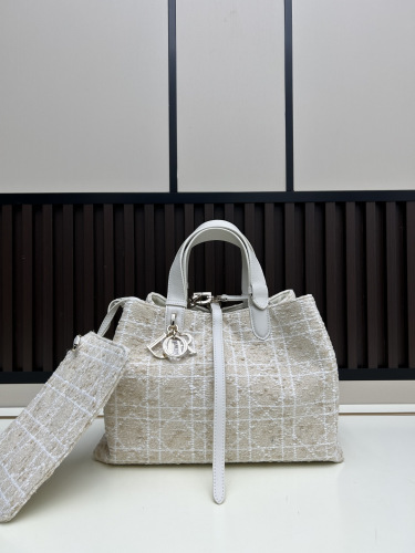 Dior Classic Versatile Checkered Handbag Size: 37 CM