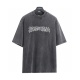 BalenCiaga 𝘽𝘼𝙇𝙀𝙉𝘾𝙄𝘼𝙂𝘼 BLCG 26SS Hollowed Out Flame Totem Stir Fried SnowFlakes Made Old Short Sleeved T-Shirt