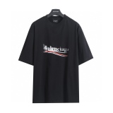 BalenCiaga 𝘽𝘼𝙇𝙀𝙉𝘾𝙄𝘼𝙂𝘼 BLCG 26SS Fuzzy Coke Printed Short Sleeved T-Shirt