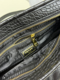 Prada Fashion Crocodile Pattern Handbag Crossbody Bag Size: 32 x 17 x 10 CM