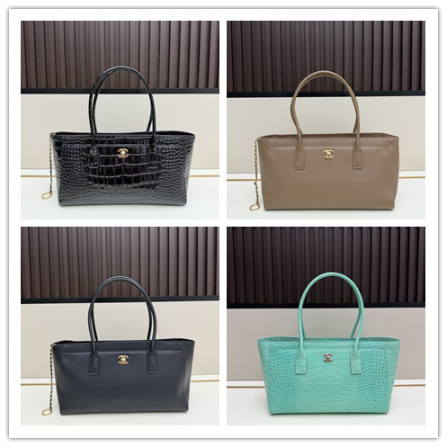 Chanel 26SS Fashion Leather Tote Handbag Crossbody Bag Size: 35 x 21 x 12 CM