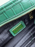 Prada Fashion Crocodile Pattern Handbag Crossbody Bag Size: 24 x 12 x 9 CM