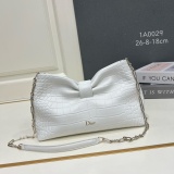 Dior New Fashion Bow Leather Chain Cross Shoulder Bag Size: 26 x 8 x 18 CM