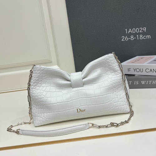 Dior New Fashion Bow Leather Chain Cross Shoulder Bag Size: 26 x 8 x 18 CM