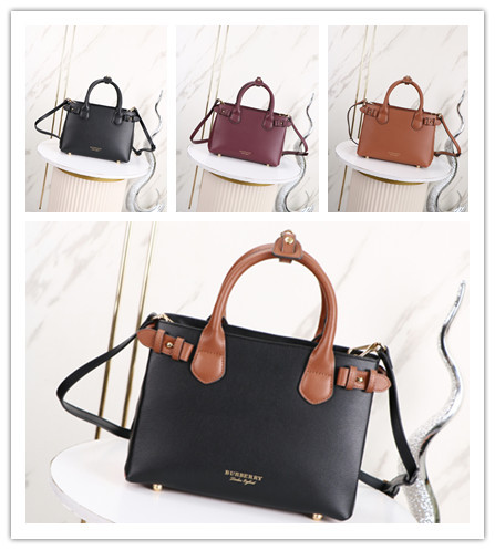 Burberry Fashion The Banner Handbag Versatile Cowhide Crossbody Bag Size: 27 x 20 x 12 CM