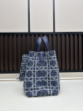 Dior Classic Versatile Checkered Handbag Size: 37 CM