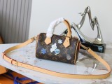 Louis Vuitton Fashion Nano Speedy Illustration Handbag Crossbody Bag Size: 10 x 7.5 x 16 CM