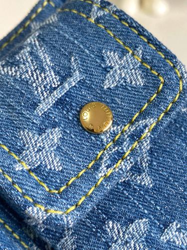Louis Vuitton Pochette Accessories Cargo Denim Underarm Bag Size: 23.5 x 14 x 3 CM