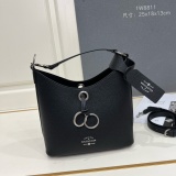 Balenciaga Classic Versatile Leather Bucket Bag Crossbody Bag Size: 25 x 18 x 13 CM