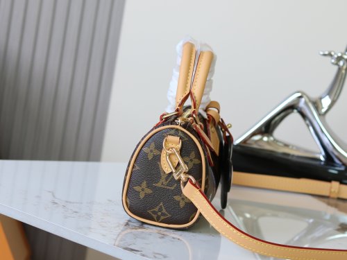 Louis Vuitton Fashion Nano Speedy Illustration Handbag Crossbody Bag Size: 10 x 7.5 x 16 CM