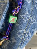 Louis Vuitton Retro Fashion Baggy Denim Shoulder Bag Underarm Bag Size: 30 x 22 x 13 CM