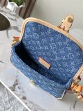 Louis Vuitton Fashion Nano Diane Denim Baguette Bag Crossbody Bag Size: 19 x 10.5 x 6 CM