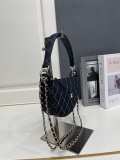 Chanel 26 Classic Double C Logo Chain Bag Moon Tooth Bag Crossbody Bag Size: 15 x 22 x 6 CM