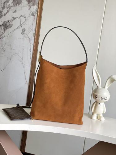 Louis Vuitton Fashion Suede Leather Hobo Bag Shoulder Bag Size: 31 x 35 x 18 CM