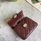 Gucci Fashion Plaid Seam Flip Chain Crossbody Bag Size: 18 x 14.5 x 8 CM