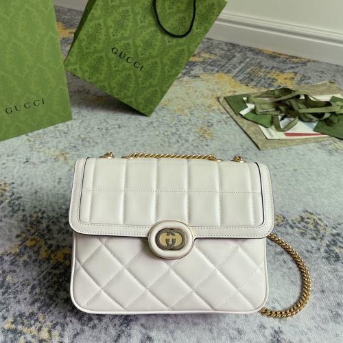 Gucci Fashion Checkered Chain Crossbody Bag Size: 25 x 19.5 x 8CM