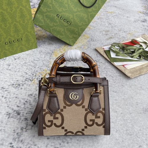 Gucci Fashion GG Bamboo Mini Tote Bag Crossbody Bag Size: 20 x 16 x 10 CM