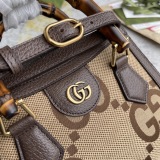 Gucci Fashion GG Bamboo Mini Tote Bag Crossbody Bag Size: 20 x 16 x 10 CM