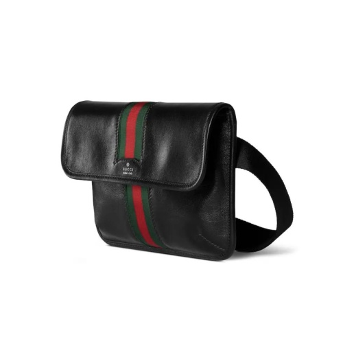 Gucci Classic Web Trademark Waist Bag Crossbody Bag Size: 24 x 17 x 3.5 CM