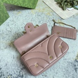 Gucci Retro GG Sheepskin Chain Bag Crossbody Bag Size: 21 x 12 x 5 CM