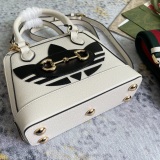 Gucci x Adidas Horsebit 1955 Mini Shell Bag Crossbody Bag Size: 20 x 19.5 x 7.5 CM