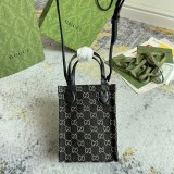 Gucci Retro GG Canvas Mini Tote Bag Shoulder Bag Size: 26.5 x 15 x 5.5 CM