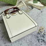 Gucci Fashion GG Bamboo Mini Tote Bag Crossbody Bag Size: 15.5 x 19.5 x 6 CM