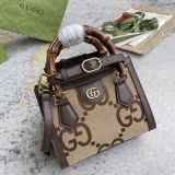 Gucci Fashion GG Bamboo Mini Tote Bag Crossbody Bag Size: 20 x 16 x 10 CM