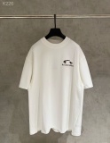 Balenciaga 26SS Fashion Bead Embroidered Logo Round Neck T-shirt Couple Casual Loose Short Sleeve