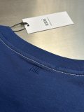 Ami Paris Fashion Embroidered Love Round Neck Short Sleeve Unisex Versatile Loose T-shirt