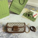 Gucci Classic Horseneck Buckle Saddle Bag Chain Cross Bag Size: 24x 13 x 5.5 CM