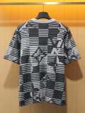 Louis Vuitton Fashion Splicing Logo Jacquard Round Neck Knitted Short Sleeve