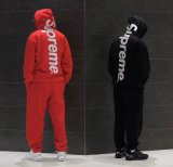 Supreme Satin Applique Sweatpants With Large Logo And Plush Cotton SweatpPants