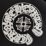 Chrome Hearts Fashion Embroidered Horseshoe Cross T-shirt Unisex Casual Versatile Short Sleeve